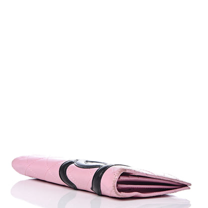 Chanel Calfskin Quilted Cambon Yen Wallet Pink 4 of 16