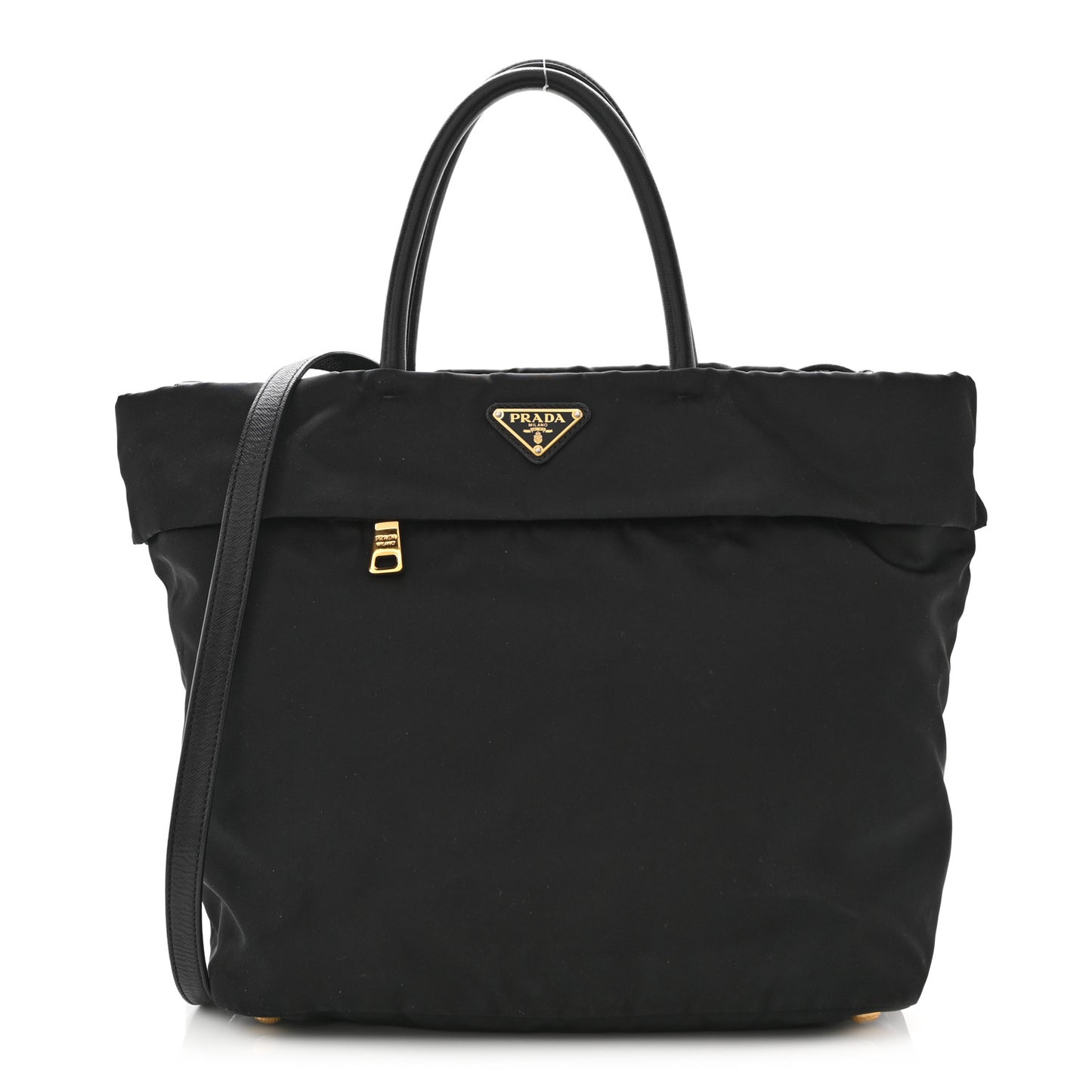 Tessuto Nylon Saffiano Tote Black