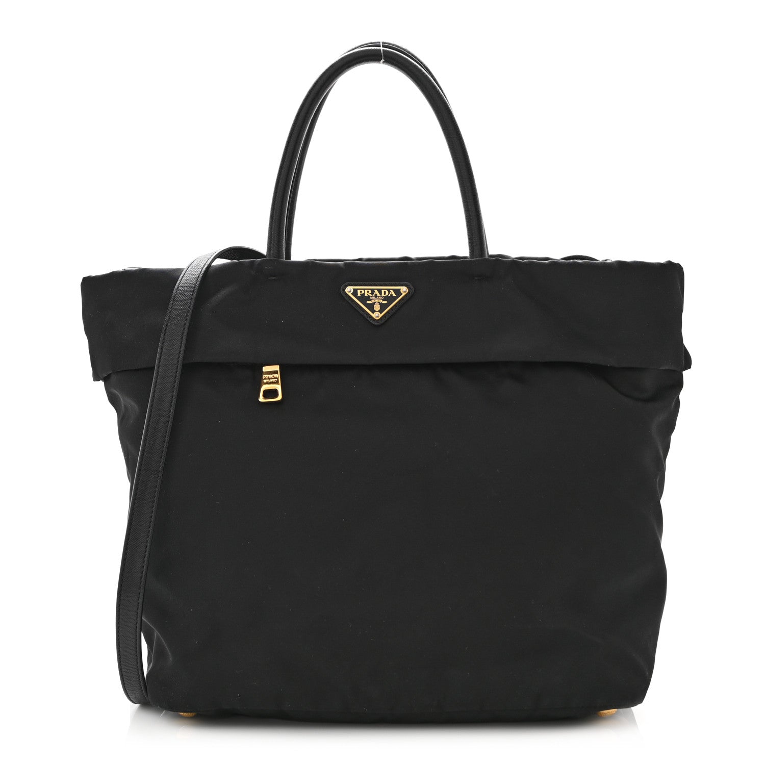Prada Tessuto Nylon Saffiano Tote Black 1 of 14