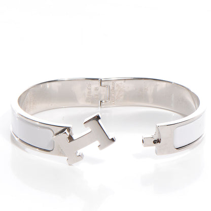 Hermes Enamel Narrow Clic Clac H Bracelet PM White 3 of 5