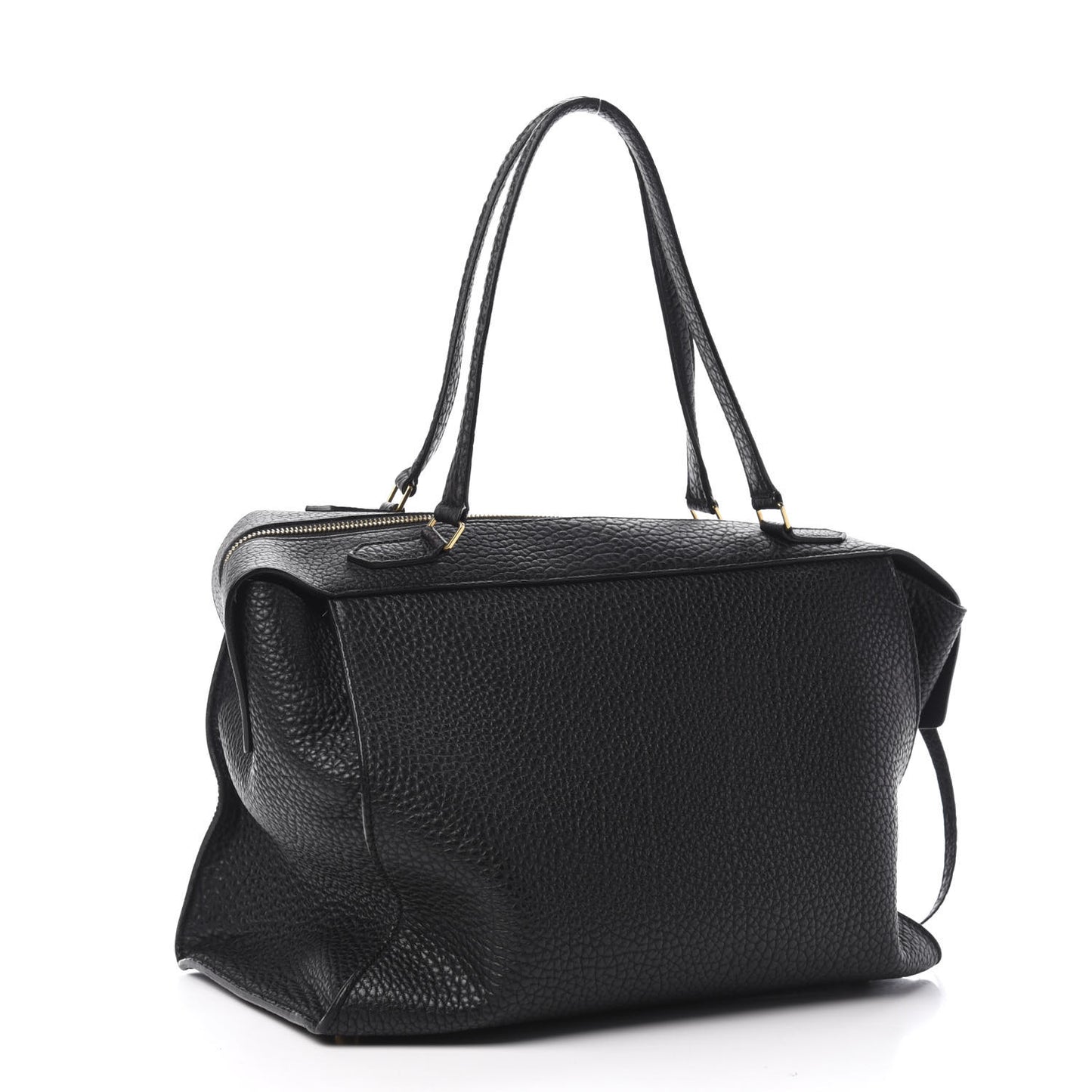 Bullhide Calfskin Medium Ring Bag Black