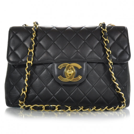 Chanel Lambskin Jumbo Flap Black 1 of 12