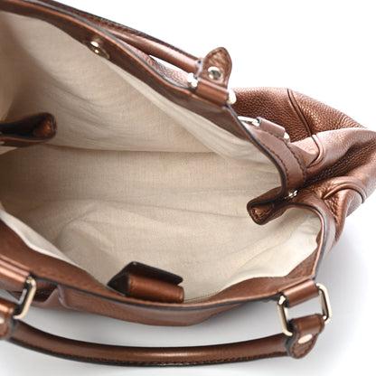 Gucci Metallic Calfskin Medium Sukey Tote Brown 5 of 10