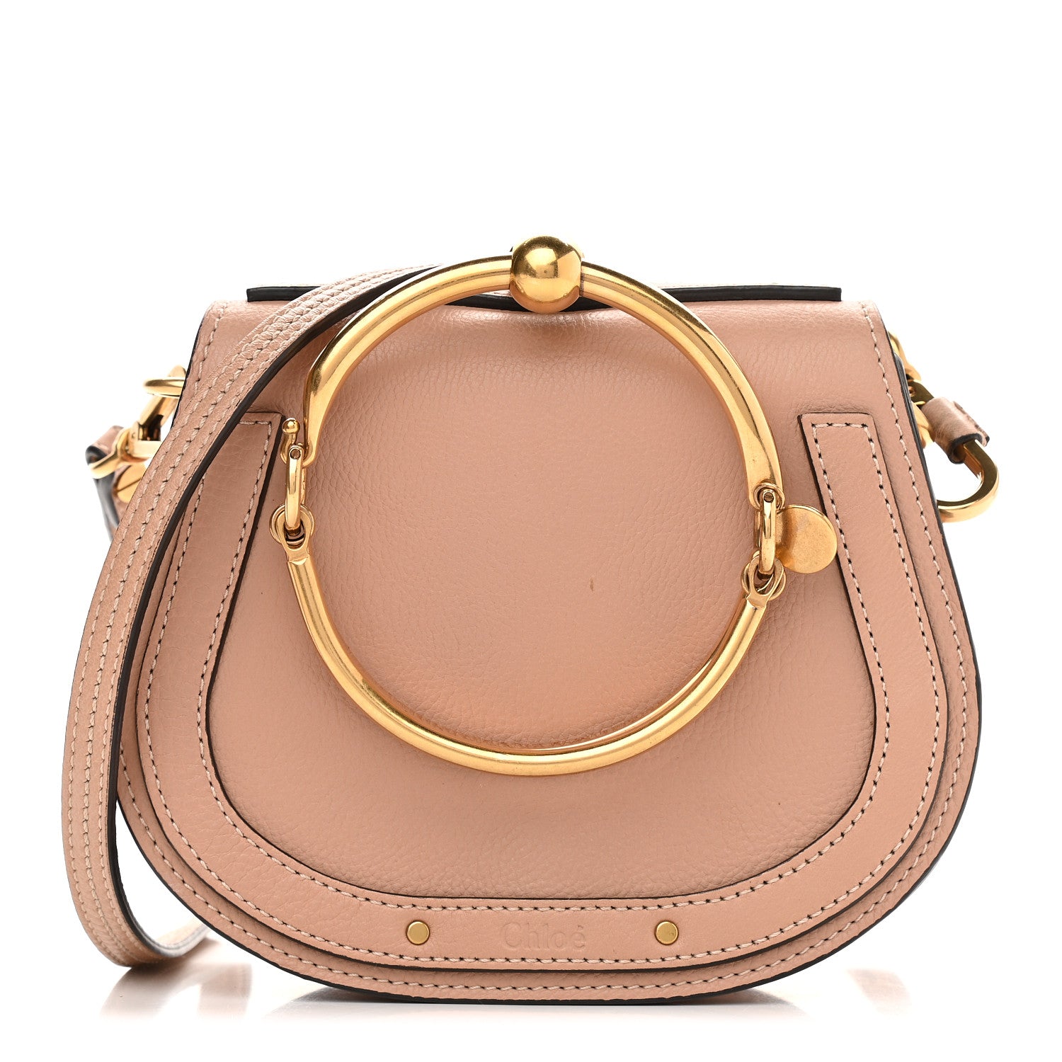 Chloe Calfskin Suede Small Nile Bracelet Bag Biscotti Beige 1 of 13