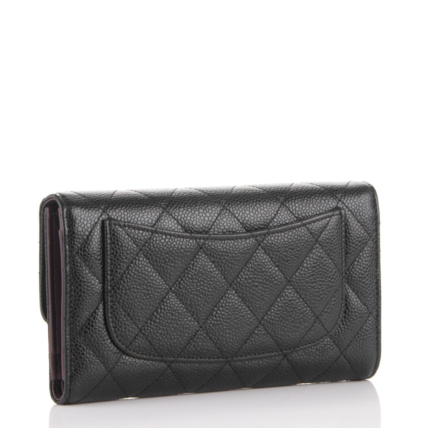 Chanel Caviar Quilted Large Flap Wallet Black 3 of 8