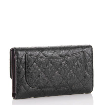Chanel Caviar Quilted Large Flap Wallet Black 3 of 8
