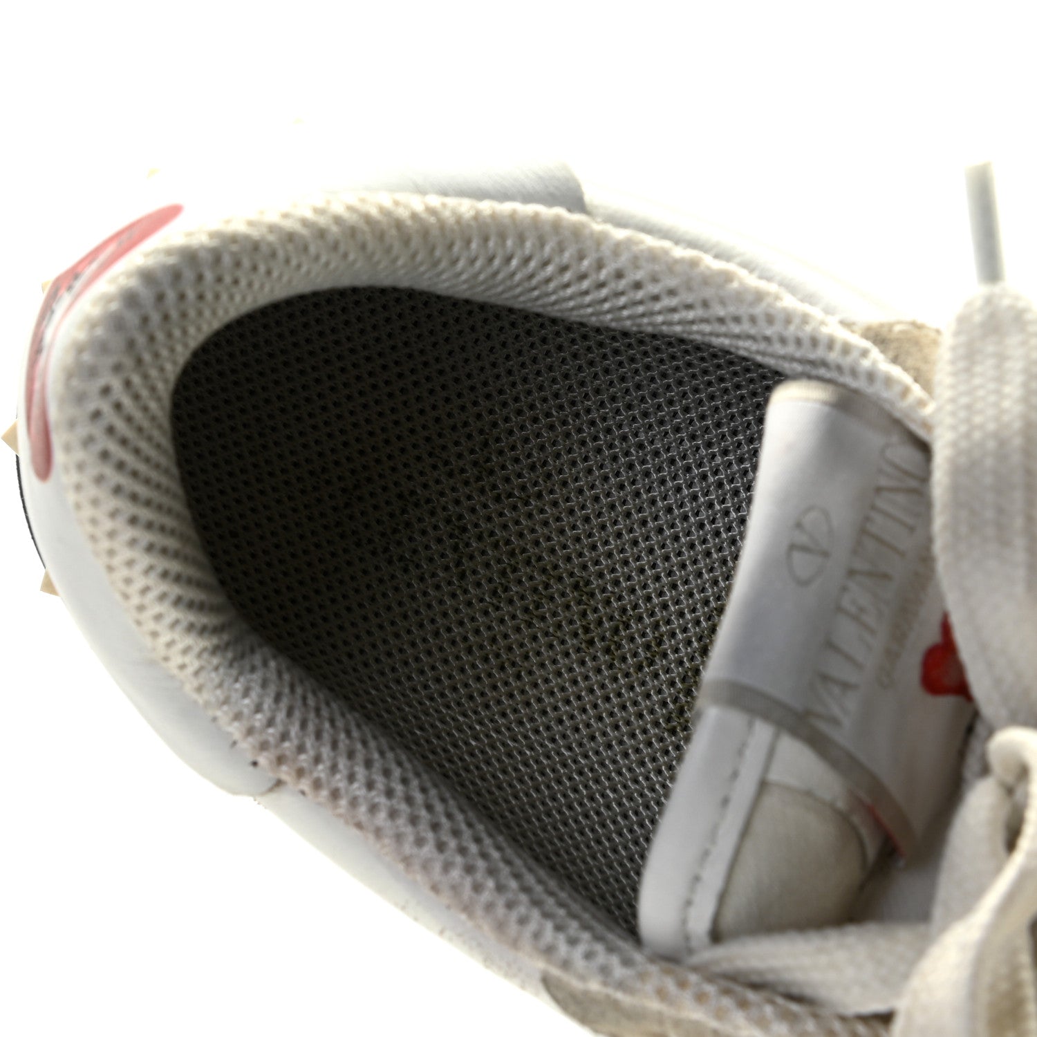 Valentino Garavani Nappa Suede Camouflage L'amour Womens Rockrunner Sneakers 35.5 Ivory 7 of 15