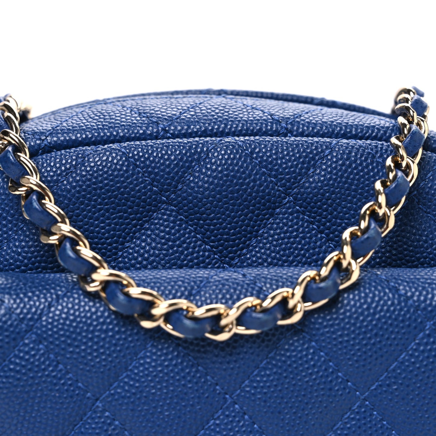 Caviar Quilted CC Day Camera Case Blue