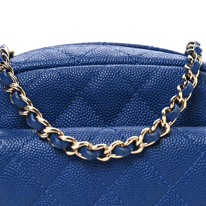 Chanel Caviar Quilted CC Day Camera Case Blue 8 of 10