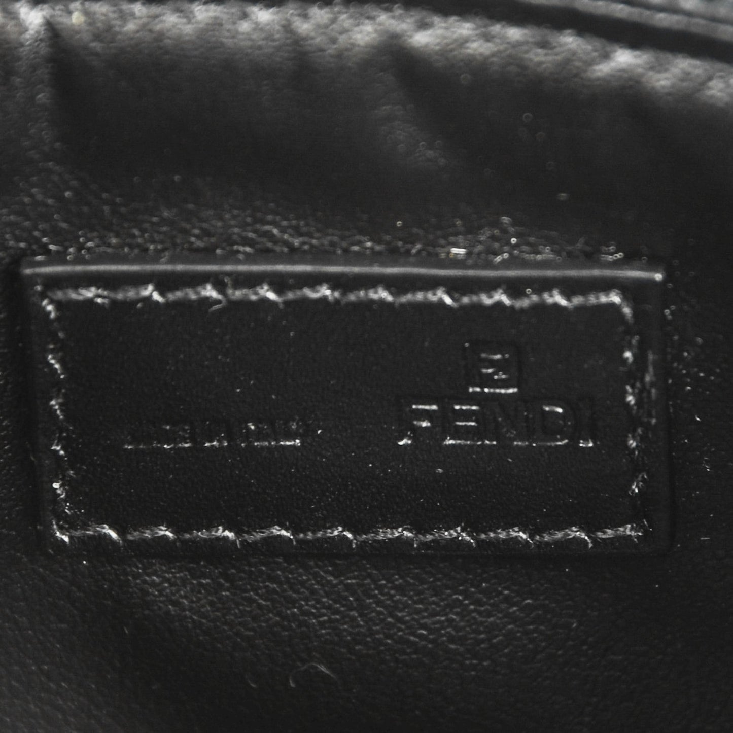 Patent FF Embossed Cosmetic Pouch Black