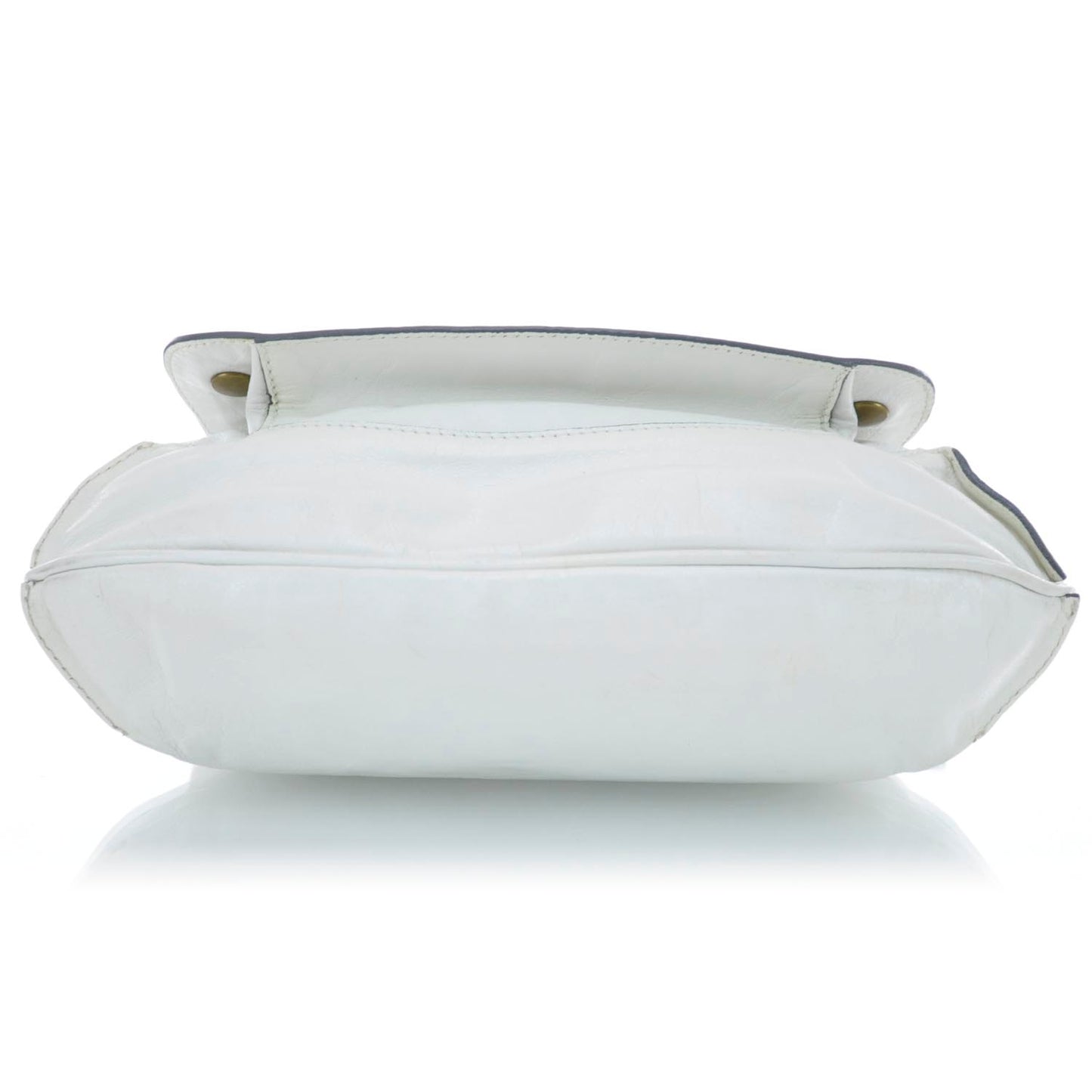 Leather Bay Tote White