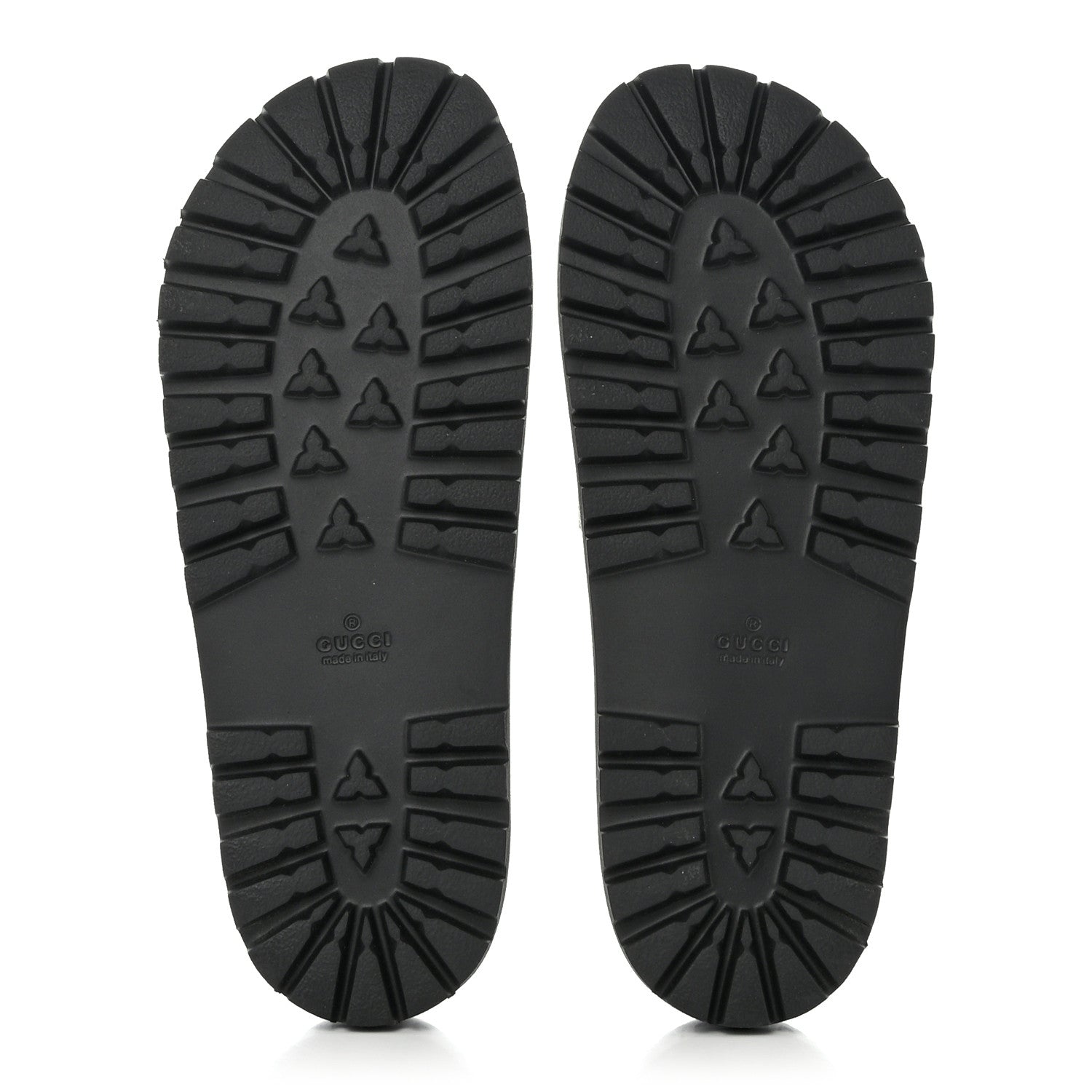 Gucci GG Supreme Monogram Tiger Mens Lug Sole Slide Sandals 12 Ebony 5 of 9