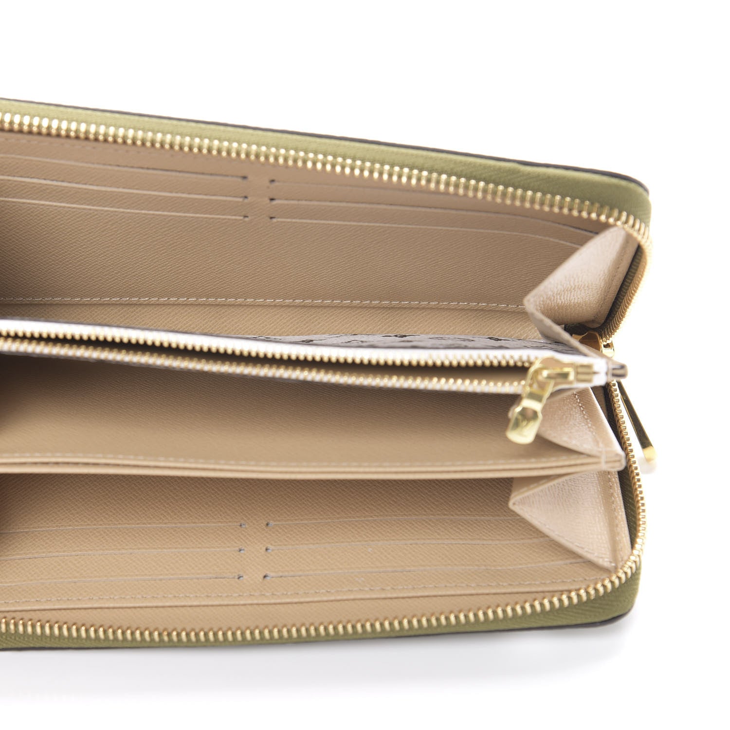 Louis Vuitton Monogram Giant Zippy Wallet Kaki White 5 of 9