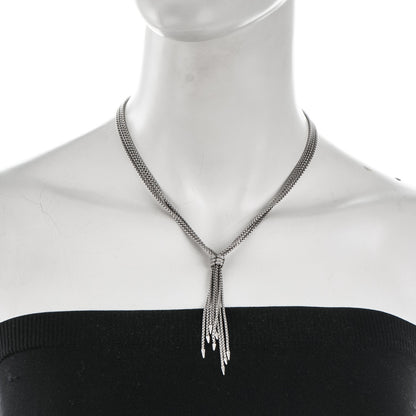 David Yurman Sterling Silver Pave Diamond Willow Drop Necklace 2 of 7