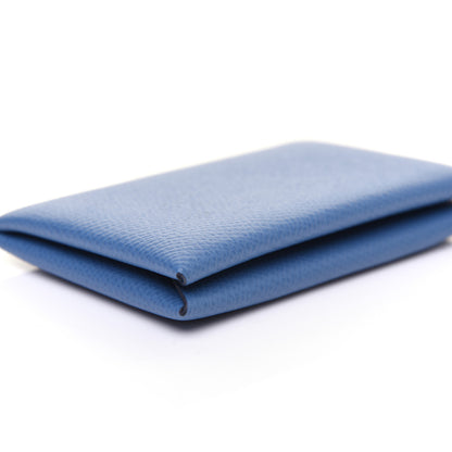 Hermes Epsom Calvi Card Case Deep Bleu 5 of 10