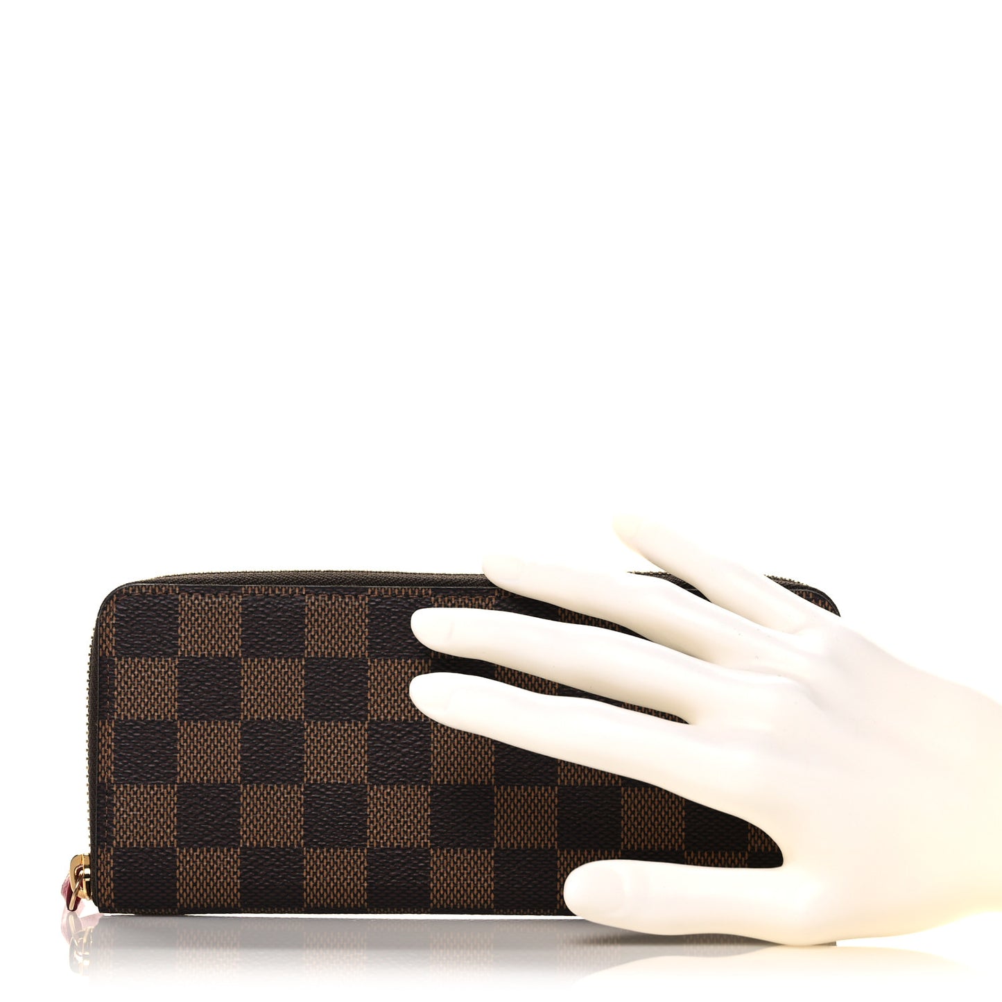 Damier Ebene Clemence Wallet Cherry