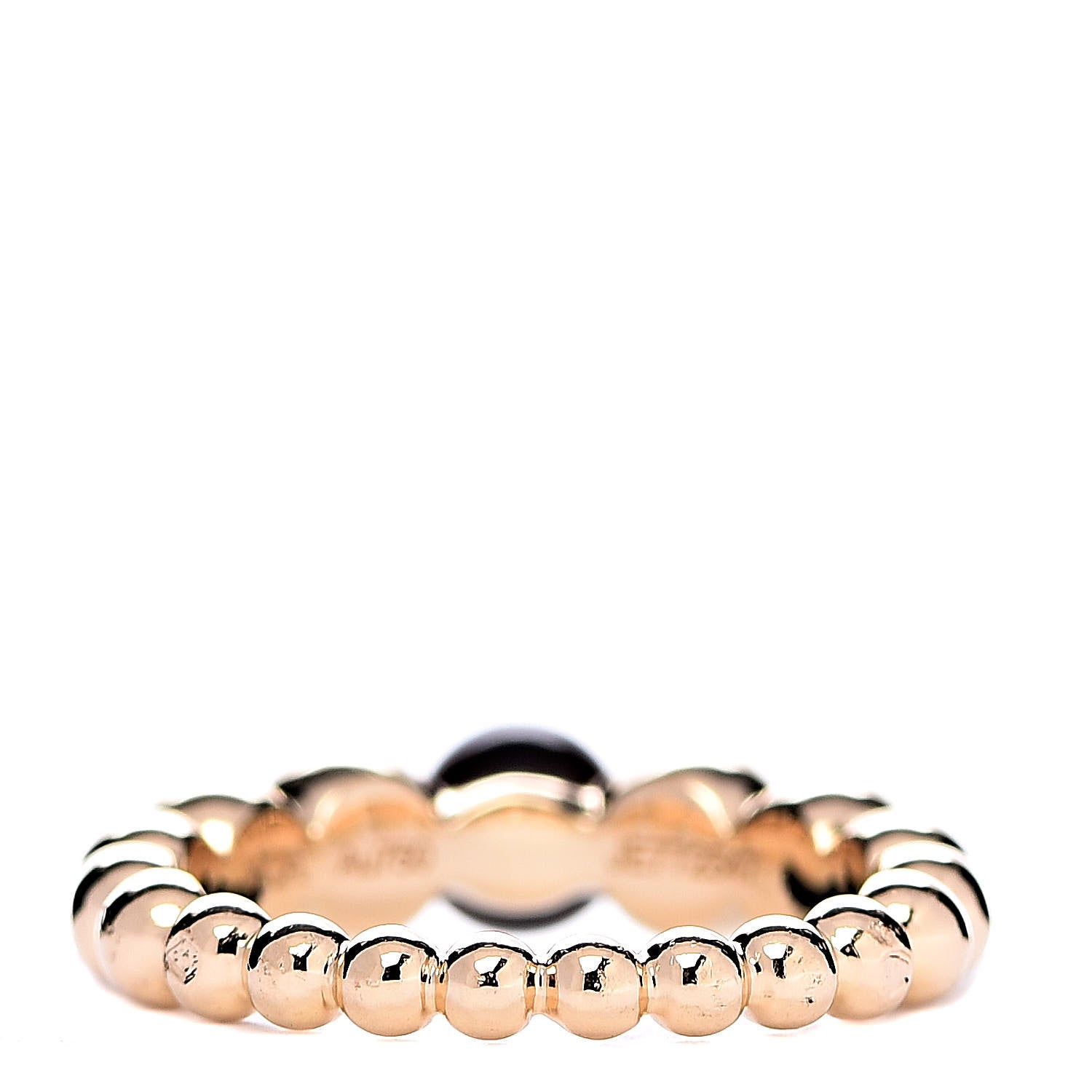 Van Cleef & Arpels 18K Yellow Gold Tiger's Eye Perlee Couleurs Variation Ring 48 4.5 4 of 7