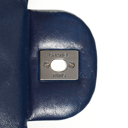 Chanel Lambskin Quilted Maxi Single Flap Dark Blue 7 of 8
