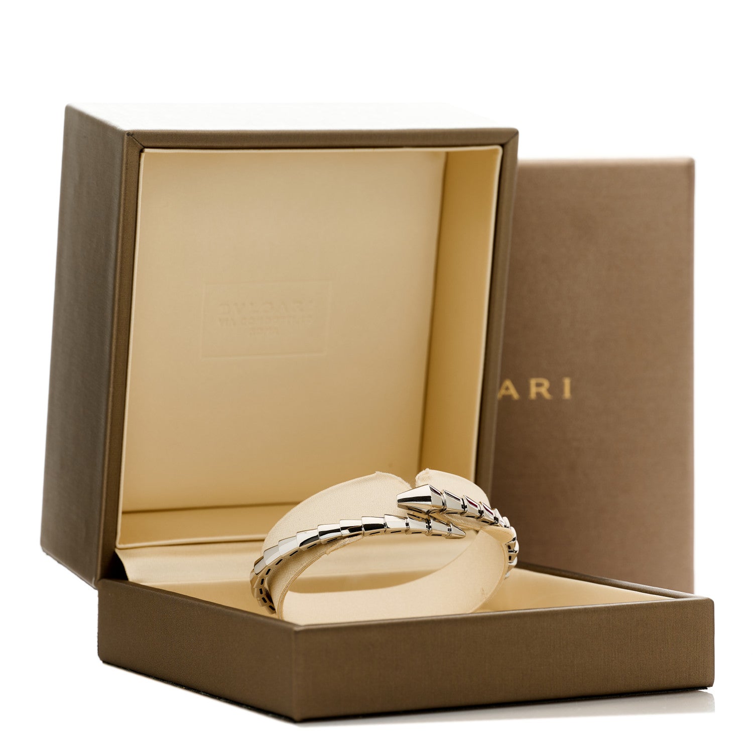Bulgari 18K White Gold Serpenti Viper Bracelet M 4 of 4