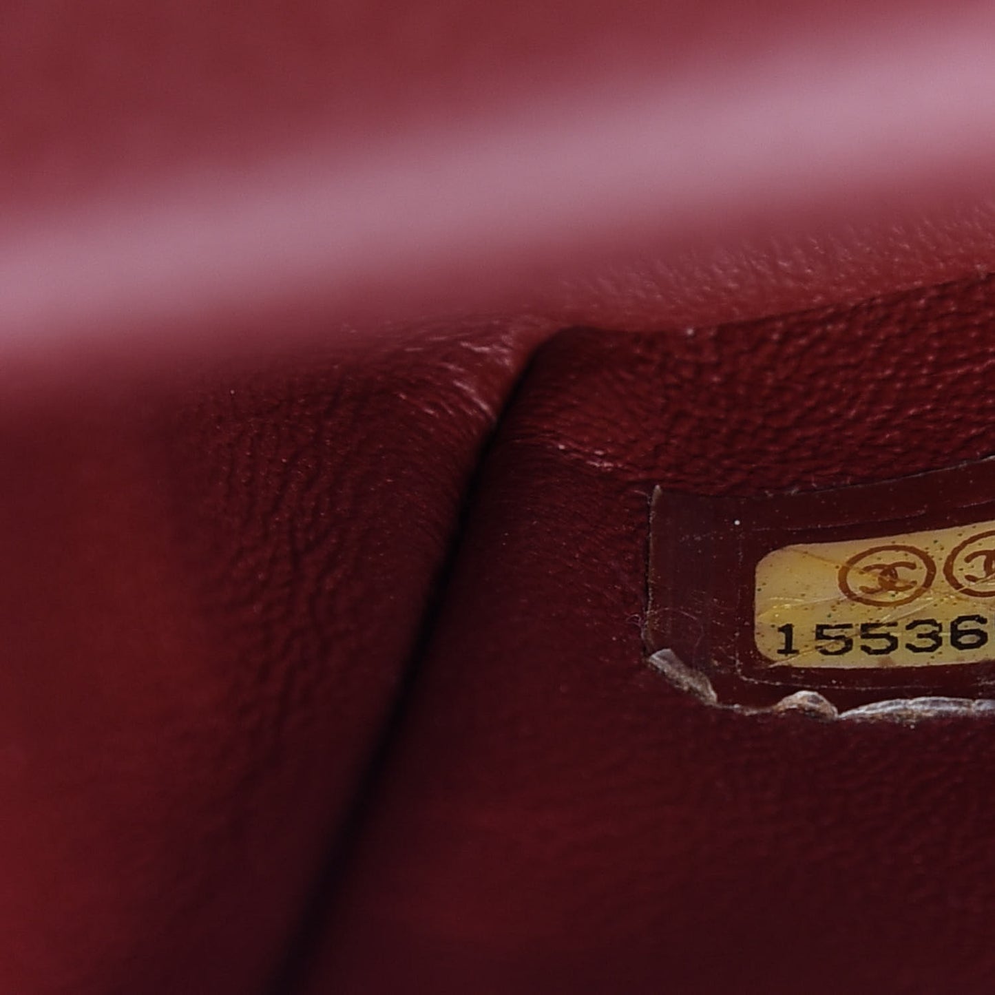 Caviar Quilted Mini Rectangular Flap Dark Red