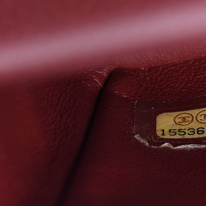 Chanel Caviar Quilted Mini Rectangular Flap Dark Red 9 of 10