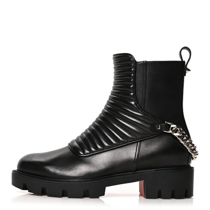 Christian Louboutin Calfskin Maddic Max Flat Boots 37 Black 1 of 9