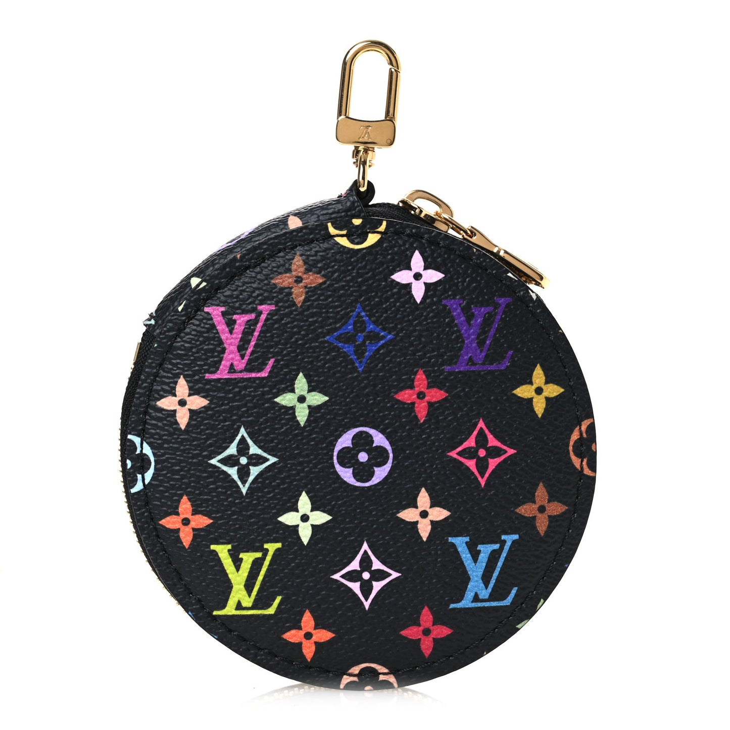 LV x TM Monogram Multicolor Marellini Round Coin Purse Black