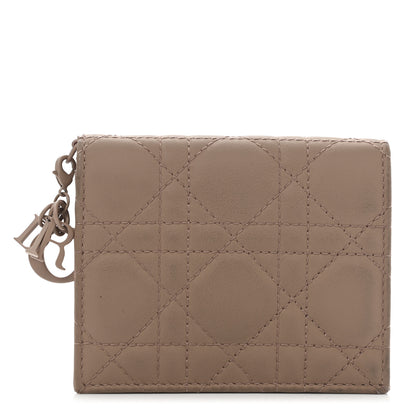Christian Dior Ultra Matte Calfskin Cannage Mini Lady Dior Wallet Fard 1 of 9