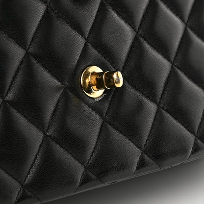 Chanel Lambskin Quilted Jumbo Double Flap Black 16 of 19