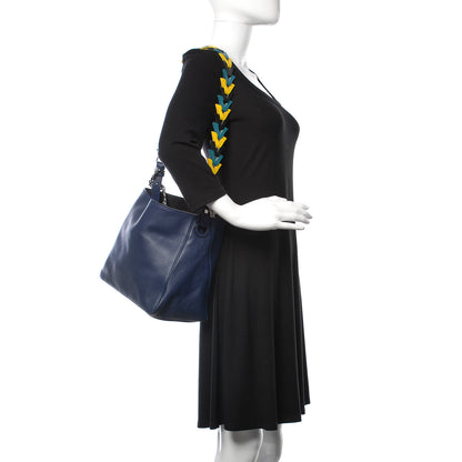 Loewe Calfskin V Bucket Bag Blue 3 of 12