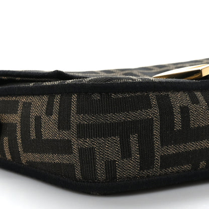 Fendi Fabric Jacquard FF 1974 Mini Baguette Tobacco Moro Black 7 of 8