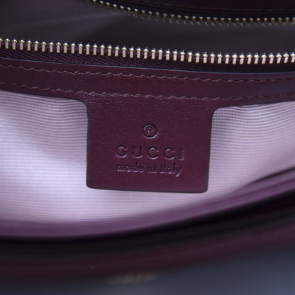 Gucci Suede Medium Arli Flap Shoulder Bag Vintage Bordeaux 5 of 11