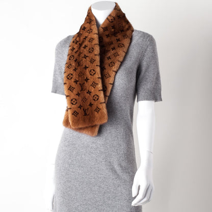 Louis Vuitton Monogram Mink Scarf 2 of 4