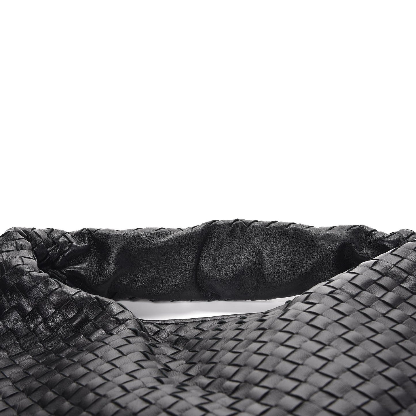 Nappa Intrecciato Large Hobo Nero Black