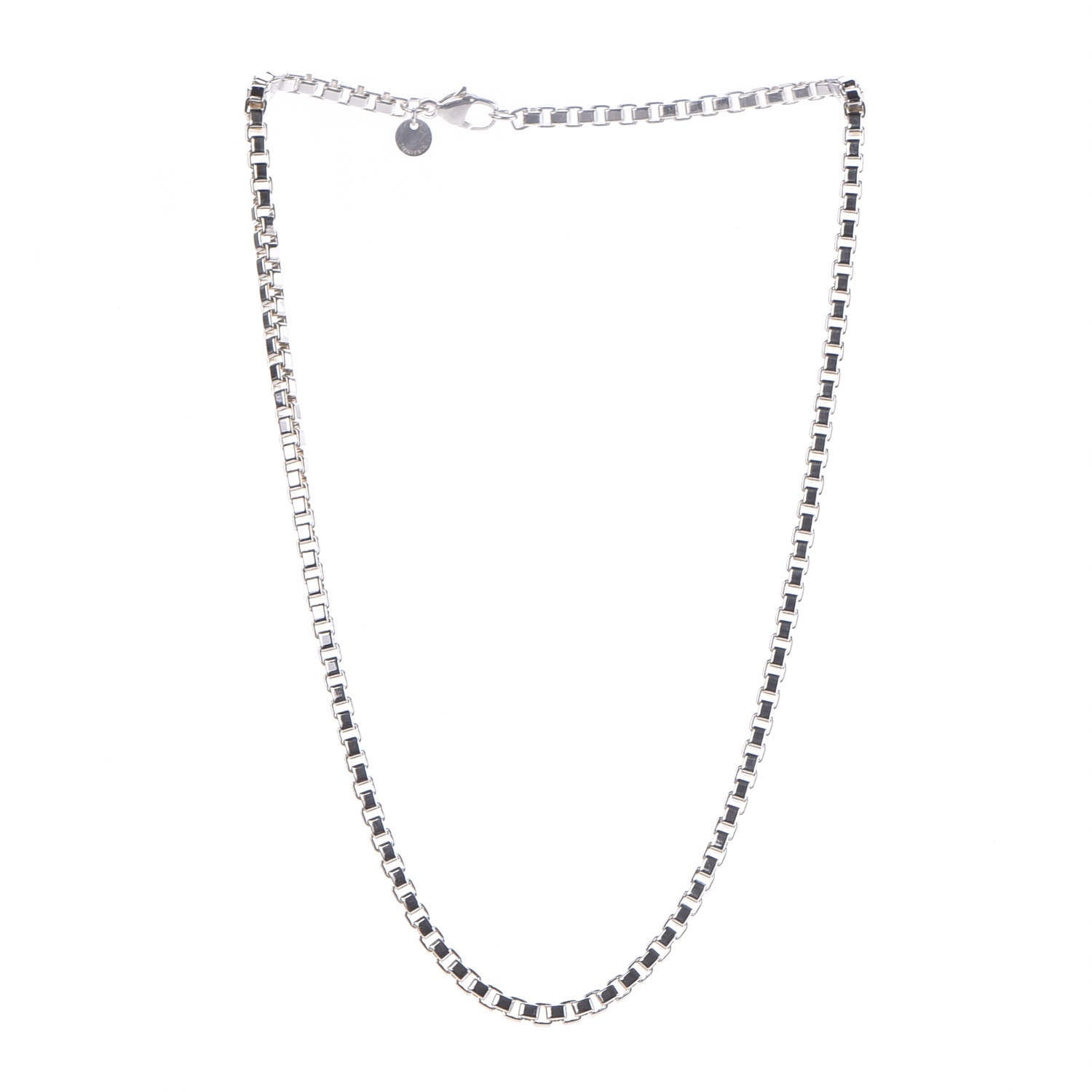 Tiffany Sterling Silver 4mm Venetian Link Necklace 3 of 5