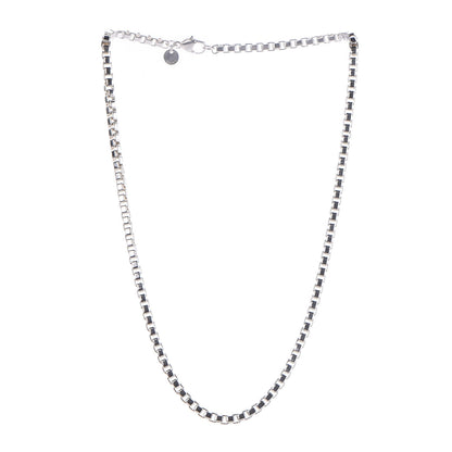 Tiffany Sterling Silver 4mm Venetian Link Necklace 3 of 5