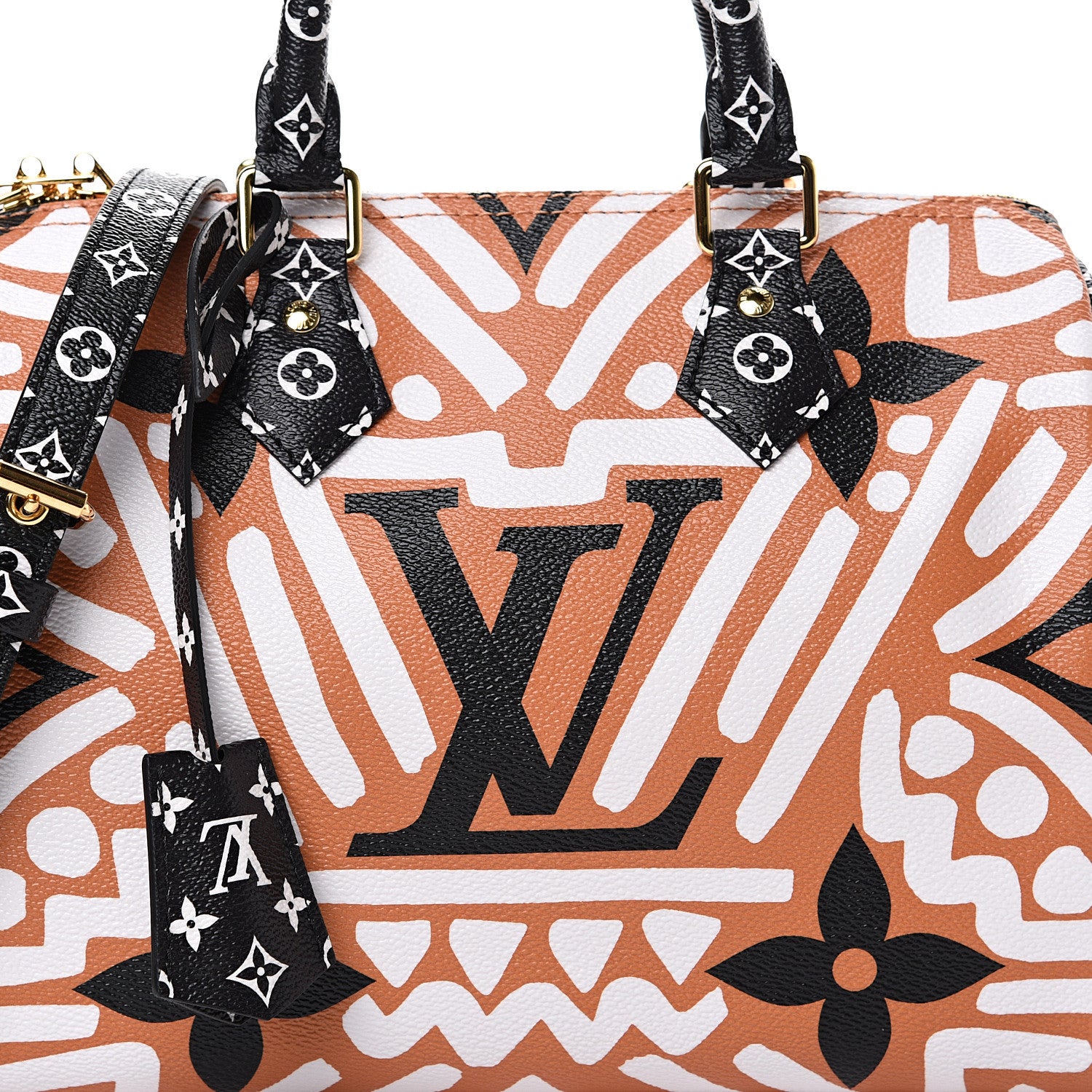 Louis Vuitton Monogram Giant Crafty Speedy Bandouliere 25 Creme Caramel 6 of 9