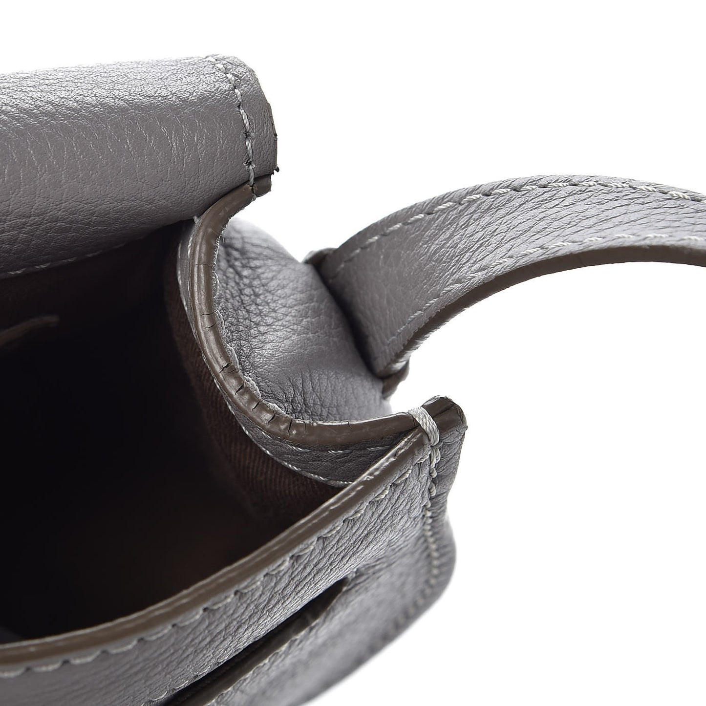 Calfskin Mini Marcie Round Crossbody Bag Cashmere Grey