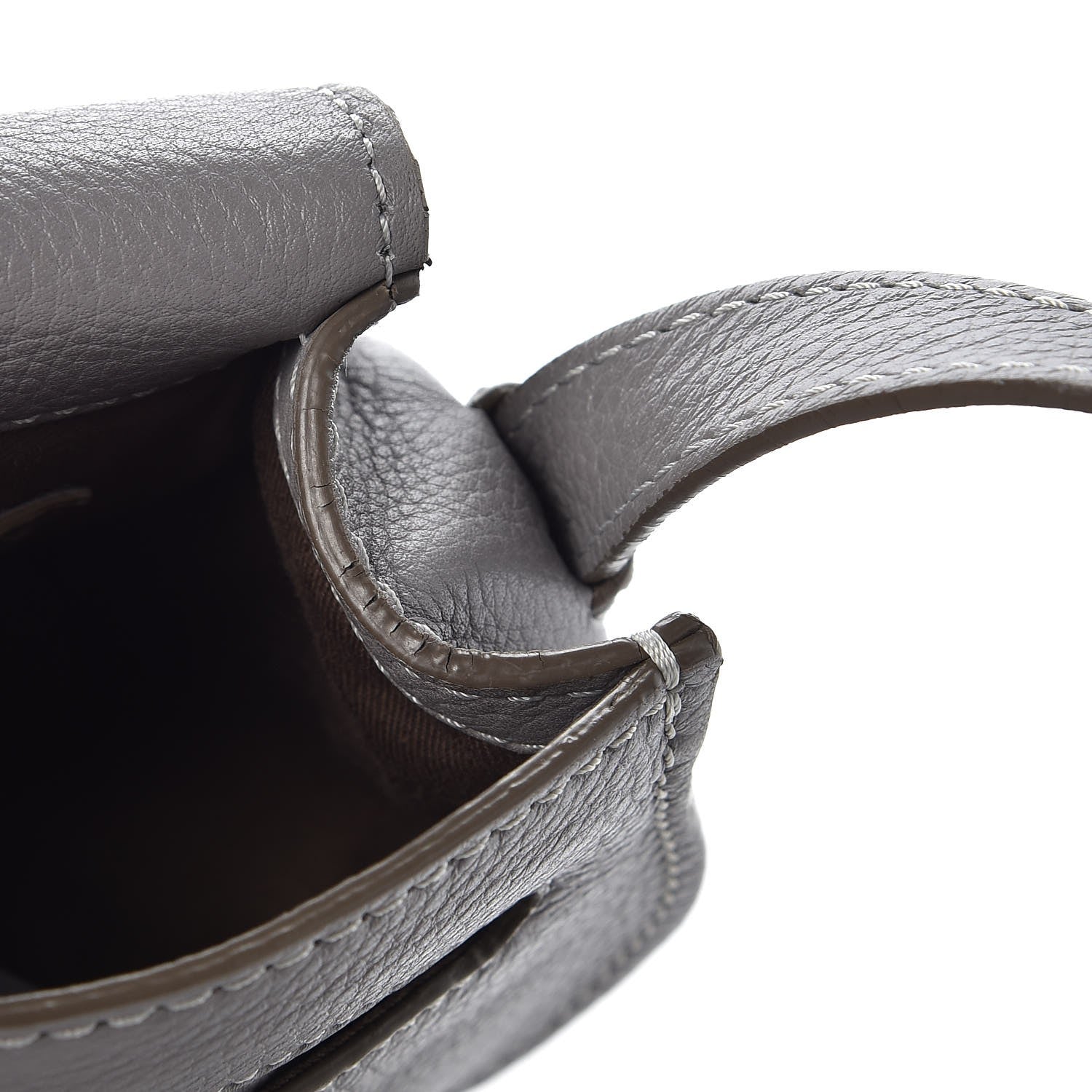 Chloe Calfskin Mini Marcie Round Crossbody Bag Cashmere Grey 10 of 11