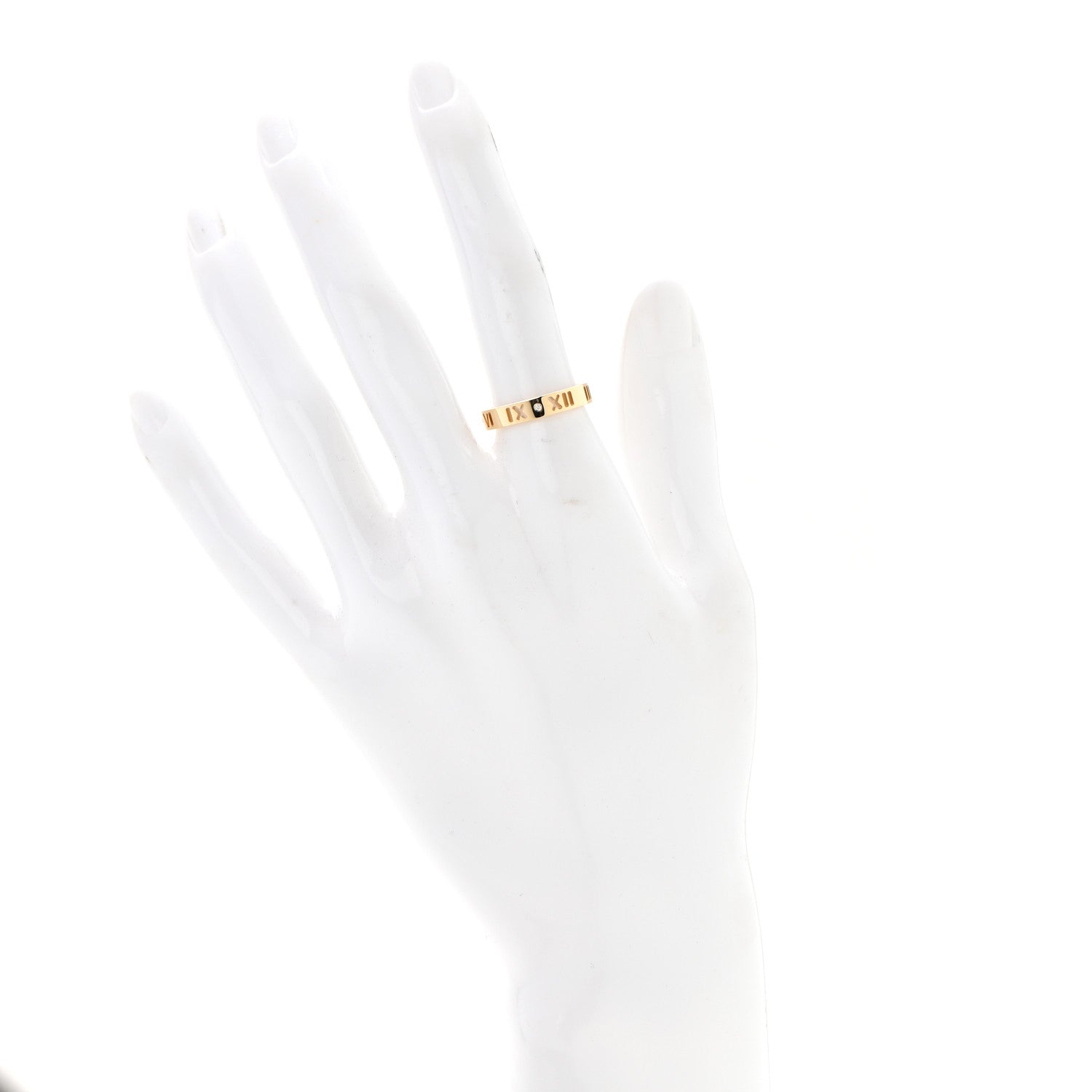 Tiffany 18K Yellow Gold Diamond Atlas Pierced Ring 50 5.5 2 of 4
