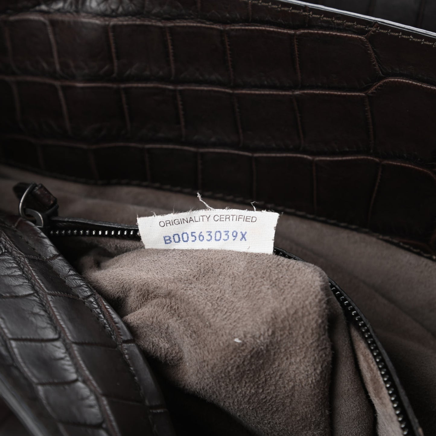 Soft Crocodile Fume Medium Roma Tote Edoardo