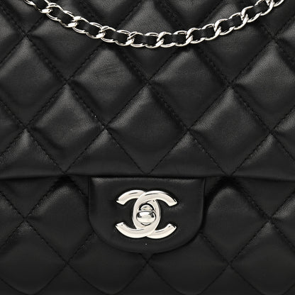 Chanel Lambskin Quilted Clutch With Chain Flap Black 10 of 13
