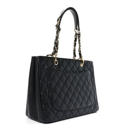Chanel Caviar Quilted Grand Shopping Tote GST Black 3 of 10