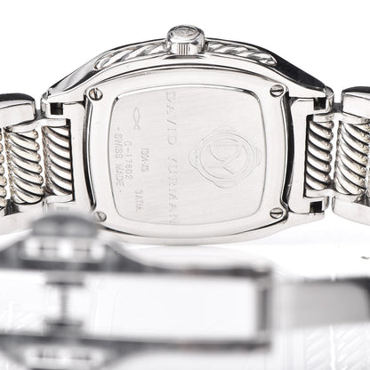 David Yurman Stainless Steel Sterling Silver Diamond Mother of Pearl 25mm Thoroughbred Quartz Watch 5 of 8