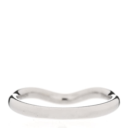 Tiffany Platinum Diamond Elsa Peretti Curved Wedding Band Ring 46 3.75 3 of 5