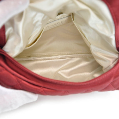 Chanel Satin Flap Clutch Red 11 of 11