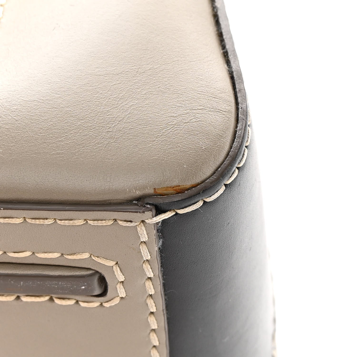 Prada Vitello Tri-Color Medium Sound Top Handle Satchel Grigio Black 16 of 19