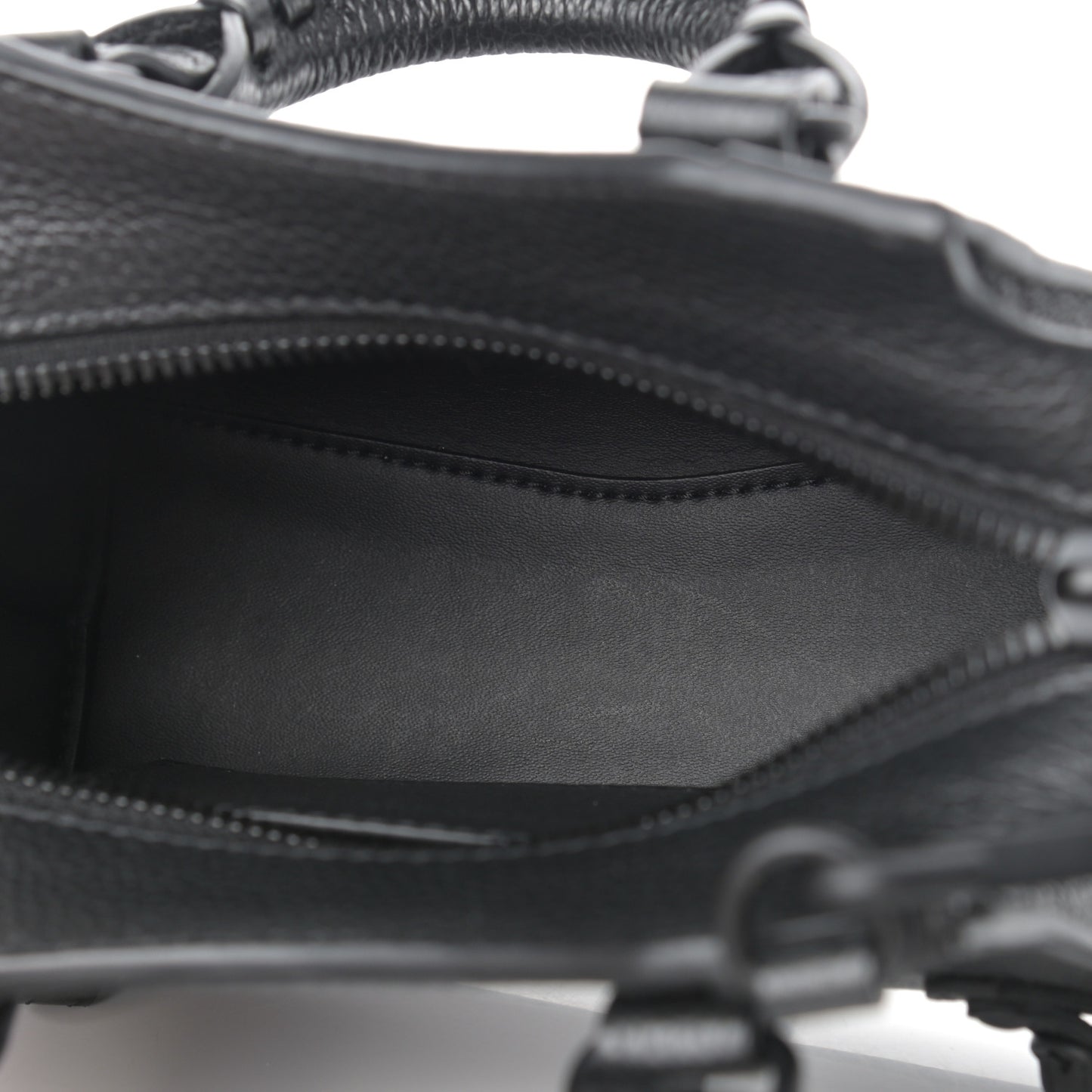 Grained Calfskin Neo Classic Hardware Nano City Crossbody Black
