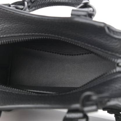 Balenciaga Grained Calfskin Neo Classic Hardware Nano City Crossbody Black 5 of 8