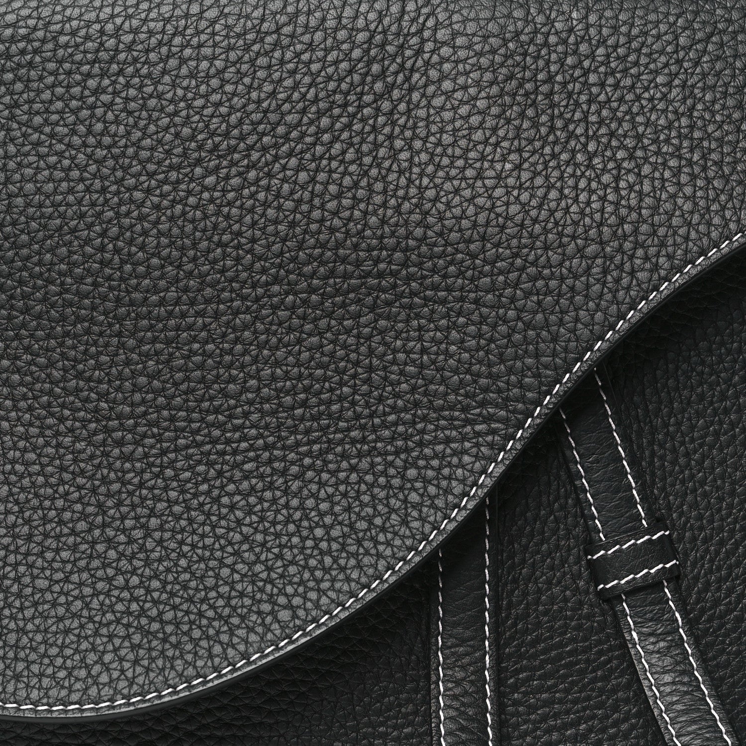 Christian Dior Grained Calfskin Saddle Soft Bag Black 7 of 9